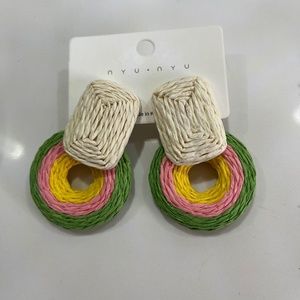 Handmade Rattan earrings by NYU NYU